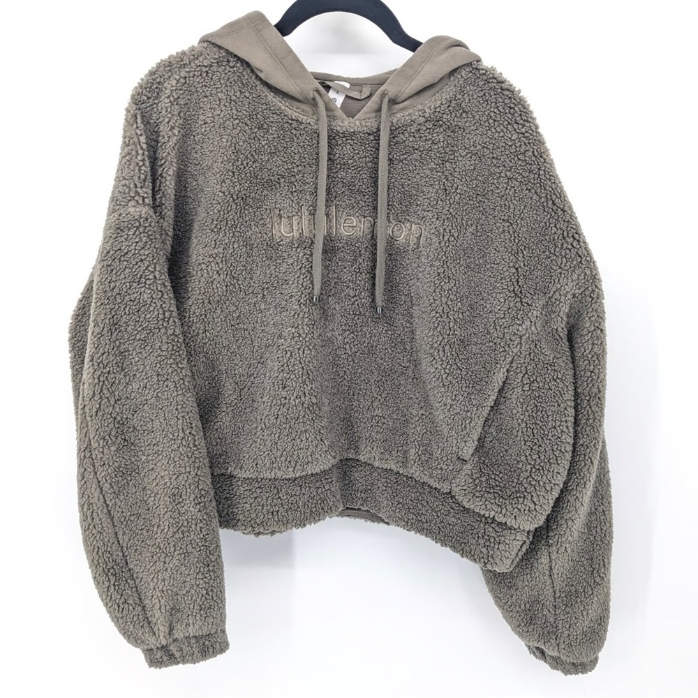 Green Embroidered Lululemon Sherpa Hoodie